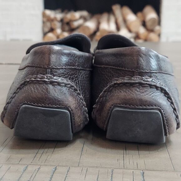 Peter Millar Shetland Leather & Tartan Wool Driving Loafer Sz 8.5 - Picture 7 of 13